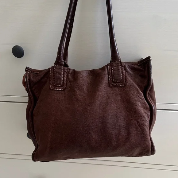 Sissi Rossi Brown Leather Tote Bag - Picture 2 of 16